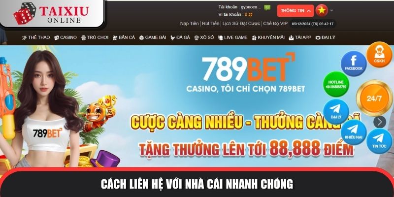 Cách liên hệ với nhà cái 789BET nhanh chóng