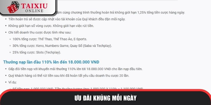 Ưu đãi khủng mỗi ngày